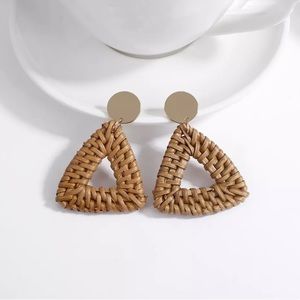 Rattan Weaved Boho Earrings
